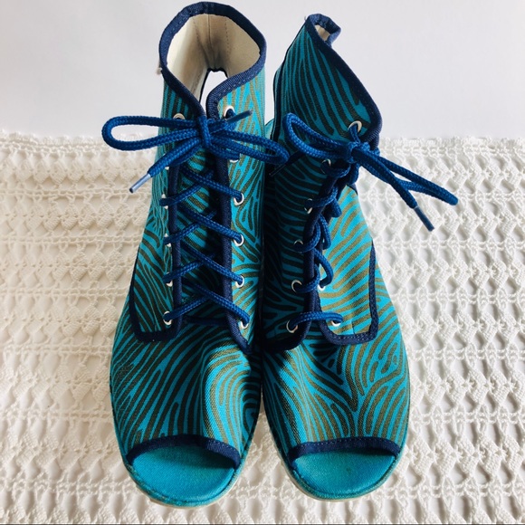 BOROSANA canvas lace up rare vintage shoe - Picture 2 of 6